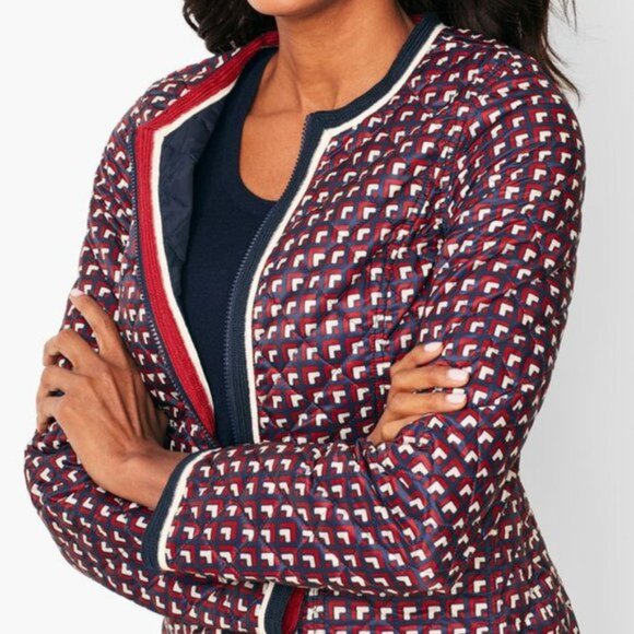 NWOT Talbots reversible quilted short jacket, XL - Picture 3 of 7